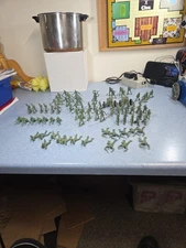 TimMee Processed Plastic Army Men 82pc OD Green Tim Mee Toy Soldier Figures USA