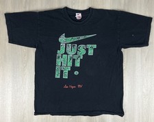 JUST HIT IT Las Vegas Nevada Black T Shirt Size Large 100% Cotton Made in USA