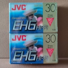 JVC EHG TC-30 Hi-Fi Compact VHS C Tape New Sealed 2 Pack