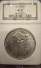 1883 O MORGAN SILVER DOLLAR NGC MS62