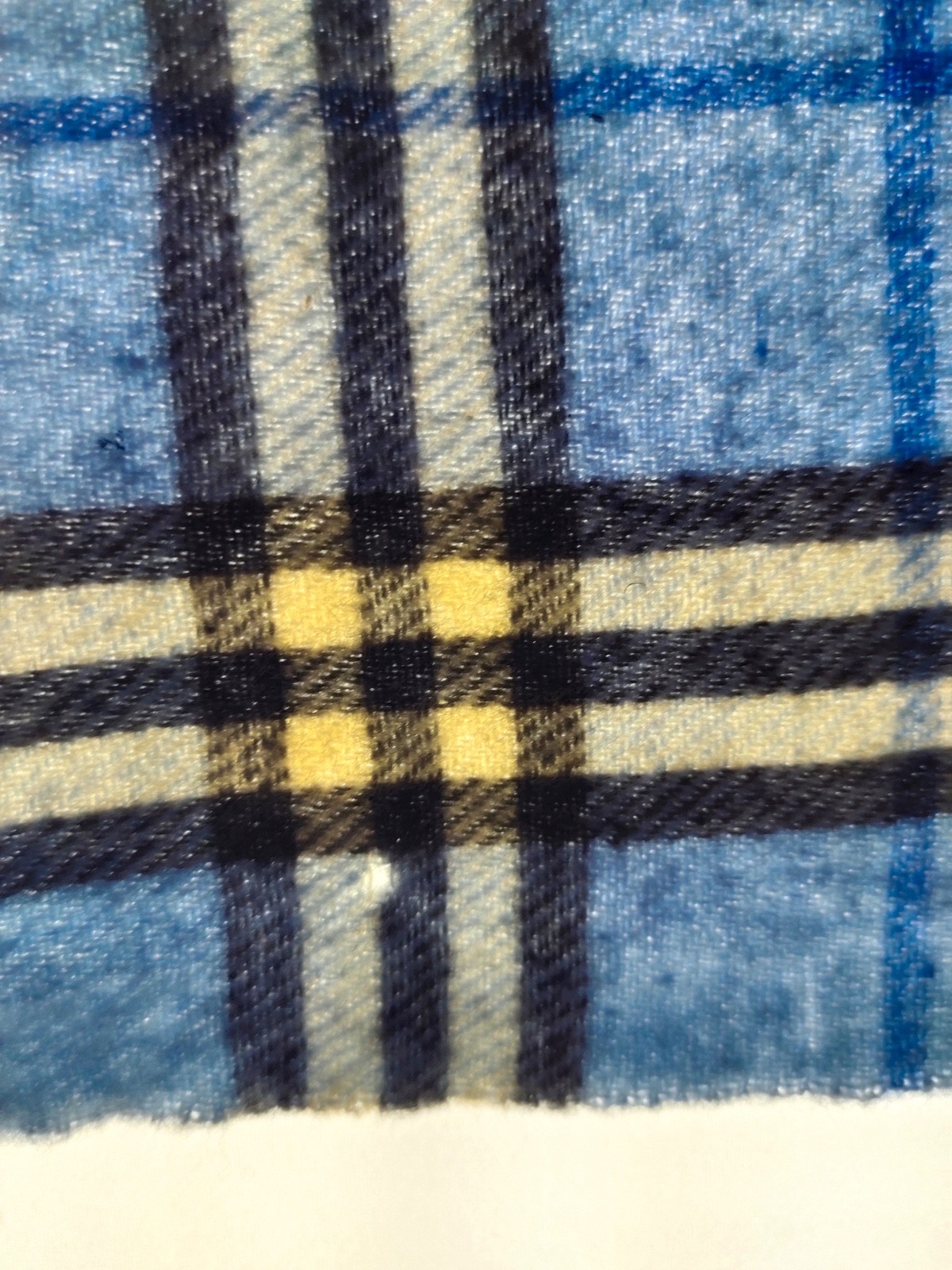 Burberry genuine vintage nova check Sky Blue 100% Lambswool winter Scarf Scarves thumbnail 4