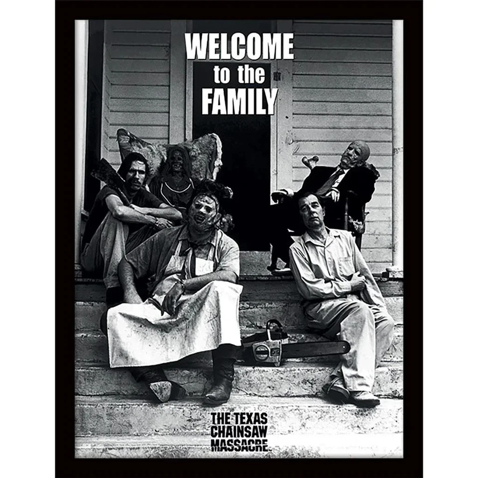 Texas Chainsaw Massacre - poster encadré Welcome To The Family (30 x 40 cm) - Py - Photo 1/1