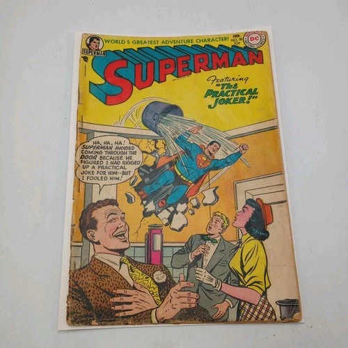 VINTAGE 1955 DC Comics SUPERMAN #95 Golden Age Comic Book 'The Practical Joker'