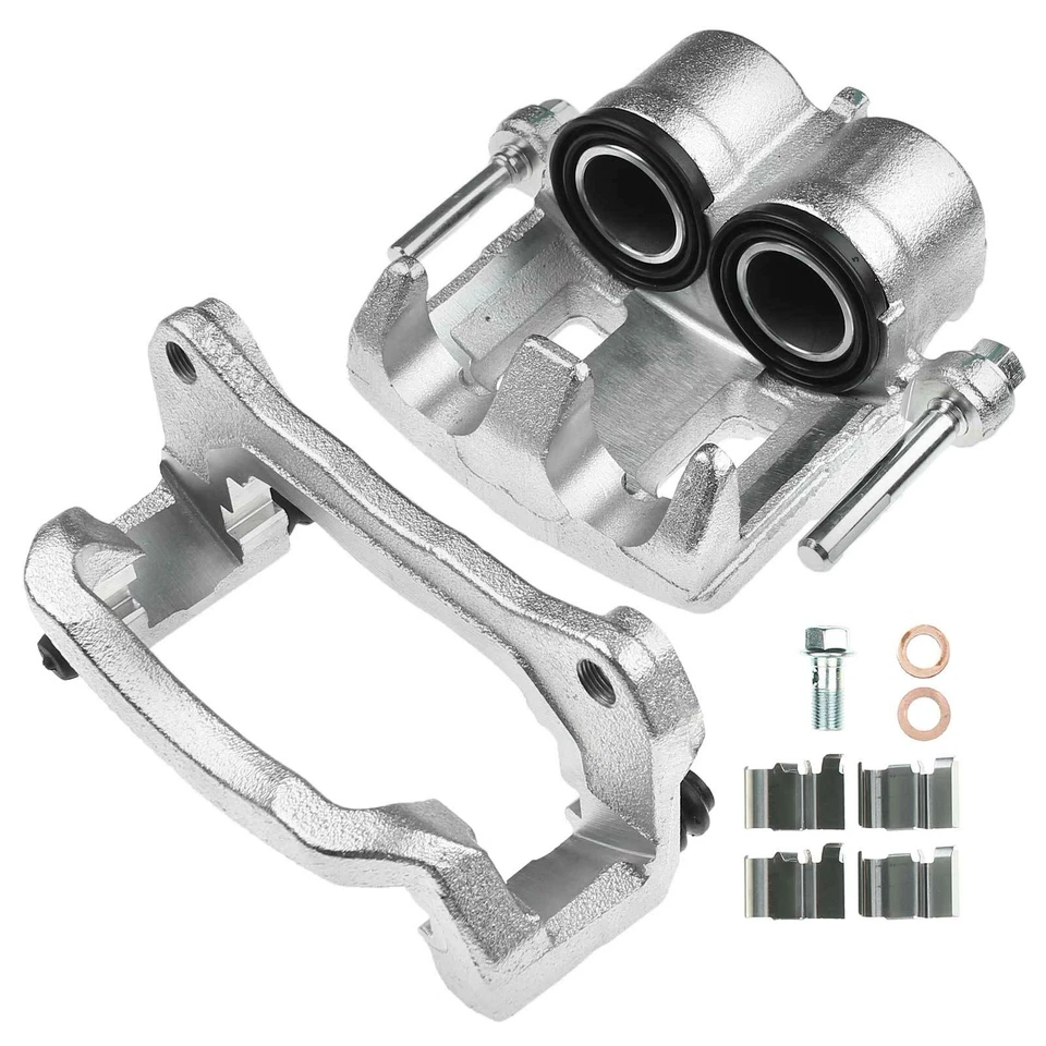 Par de pinzas de freno de disco delanteras con soporte para Ford Edge Mazda CX-9 Lincoln Foto 3 de 4