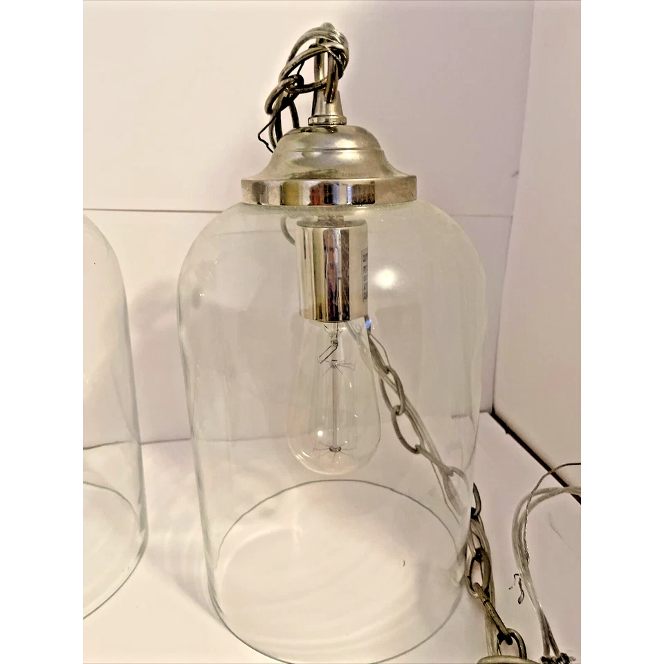 PAR DE COLGANTES SAVOY HOUSE 7-702-1-109 1 LUZ NÍQUEL PULIDO (LOTE DE 2) Foto 4 de 4