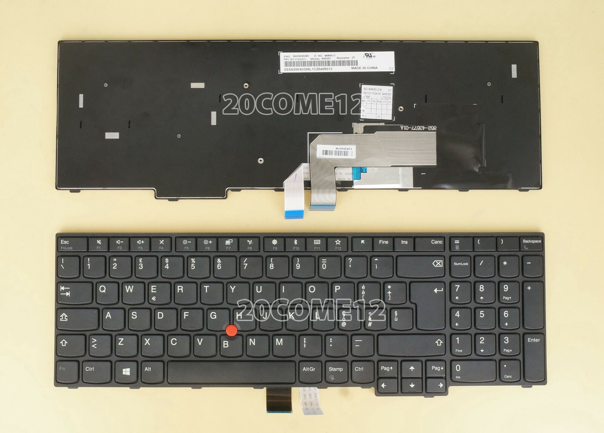 For Lenovo Thinkpad E570 E570c E575 Keyboard Italian Tastiera