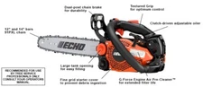 ECHO GAS CHAIN SAW TOP HANDLE 25CC 14' BAR    CS-2511T-14