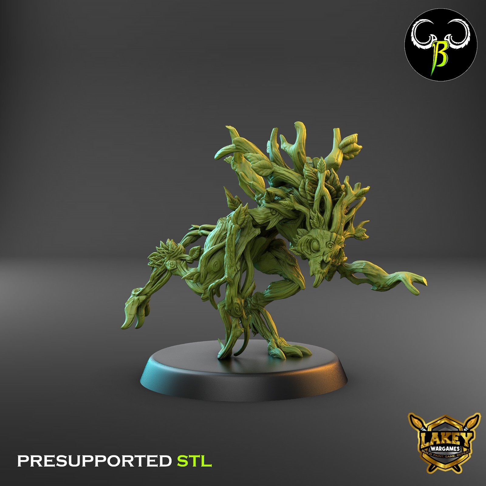 Vine Spirit Bows | Forest Spirit | 3D Printed Miniature | Clay Beast Creation |