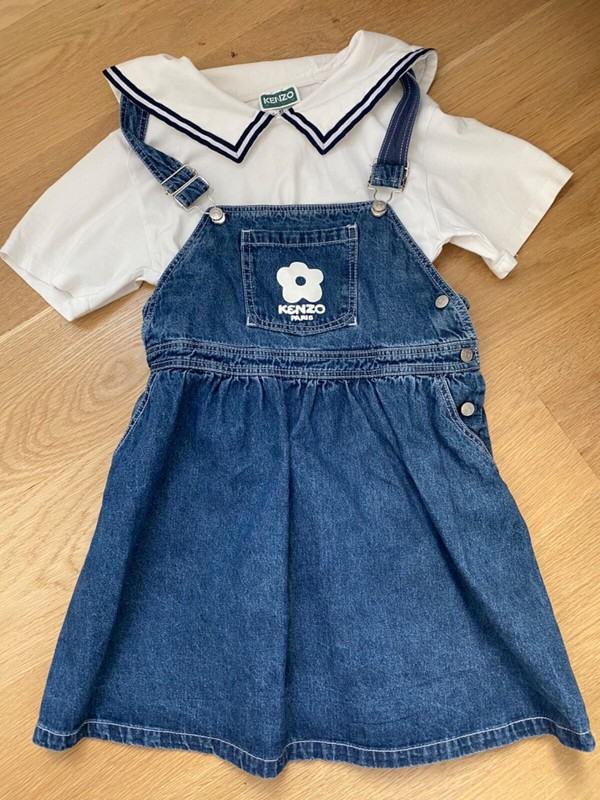 kenzo girls denim jumper with t shirt size 4