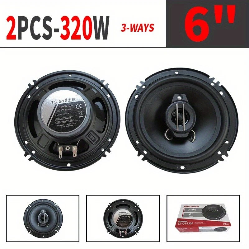 1Pair 6Inch Universal Car Coaxial Speakers - HiFi Full Range Auto Stereo - Image 2 of 4