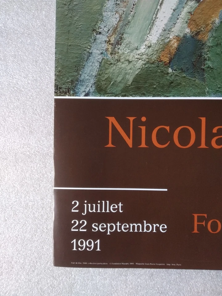 NICOLAS DE STAEL affiche originale exposition 1991 - Photo 2/4