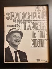 Frank Sinatra Strangers In The Night Rare Original Promo Poster Ad Framed! #2
