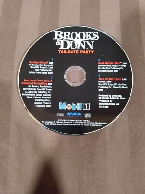 Brooks & Dunn - Tailgate Party PROMO CD Mobil 1 4 Tracks DISC ONLY
