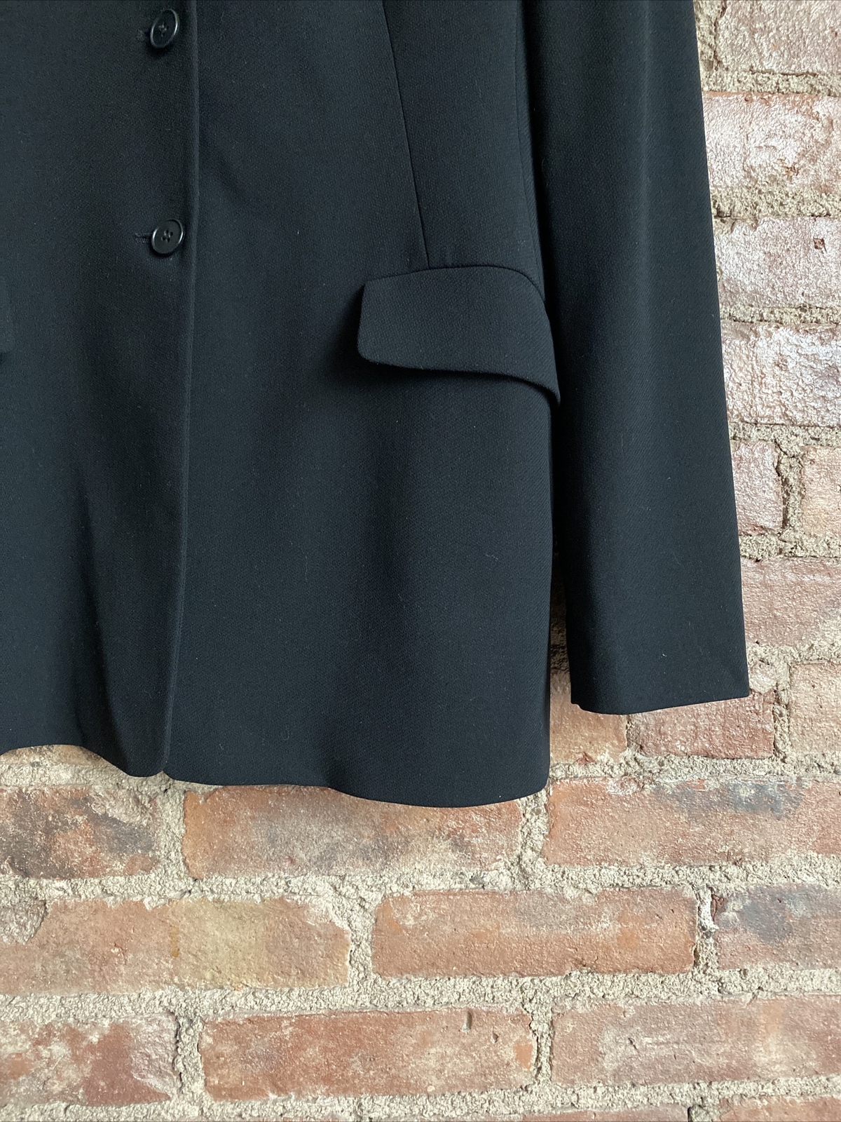 Vintage Calvin Klein Collection Women’s Jacket, Sz 6 Black 100percent Wool USA image 4
