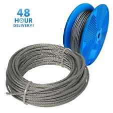 Galvanised Steel Wire Rope Metal Cable Rigging 7 x 7 1mm 2mm 3mm 4mm 5mm 6mm 8mm