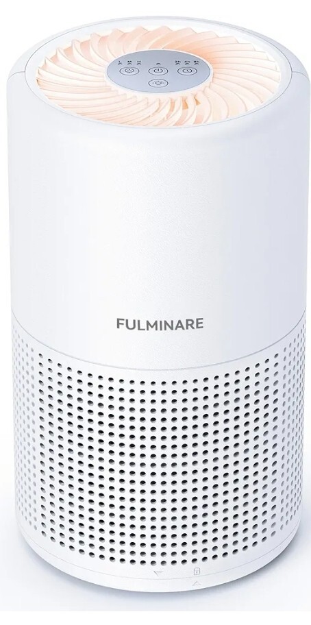 FULMINARE H13 True HEPA Air Filter, Quiet Air Cleaner With Night Light,Portable-
