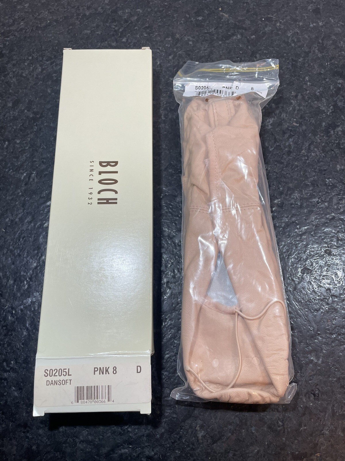 SAOLA BLOCH PANTOFOLA DA BALLETTO DONNA DANSOFT 8D ROSA SUOLA INTERA IN PELLE S0205L NUOVE