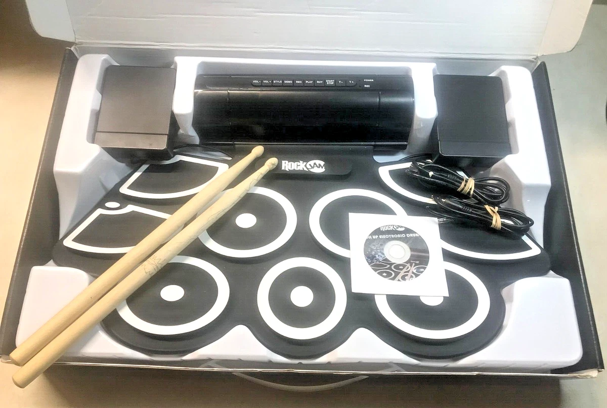 RockJam Portable MIDI Electronic Roll Up Drum Kit RJ760MD eBay
