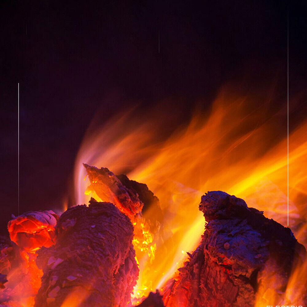 Mini Small Air Heater Electric Fireplace Space Heater Log 3D Flame Stove Home US