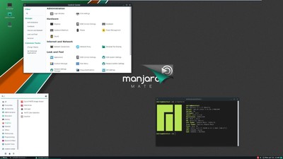 Manjaro Linux with Mate Desktop (64-bit), 16Gb Bootable Flash Drive-Latest Ver.