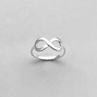 Sterling Silver Large Infinity Ring, Silver Ring, Love Ring