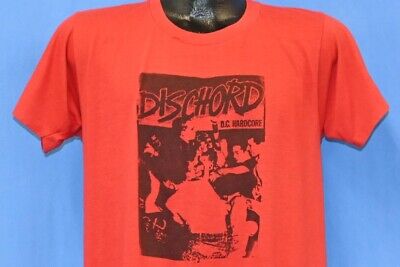 vtg 80s DISCHORD RECORDS D.C. HARDCORE PUNK RED ORIGINAL vtg 80s DISCHORD RECORDS D.C. HARDCORE PUNK RED ORIGINAL