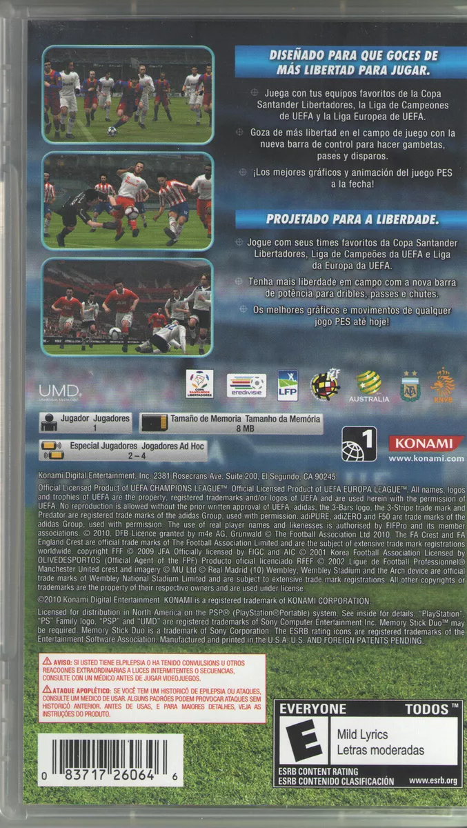 Pro Evolution Soccer PES 2011 for Sony PSP