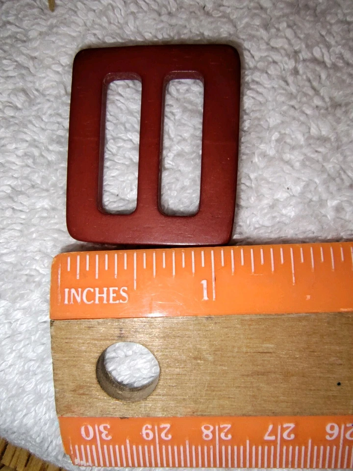 Lot of 7 Vintage Buckles Slides Unused  USA Seller Sewing Crafts 5 BLK, 2 RED AN - Image 2 of 4