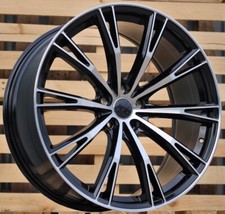 4 x 21 Inch 5x112 ABT Style Black Polished Wheels: Fits For Audi A4 A5 A6 A7 Q5