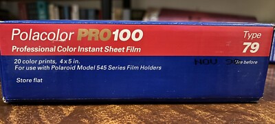 Film Polaroid Polacolor Pro 100 – Format 4x5 – 17 Poses – Expiration 05/1998 – Neuf