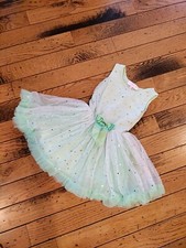 Dance Pageant Ballet Dress Ballerina Sleeveless Mesh Full Circle Mint Green Star