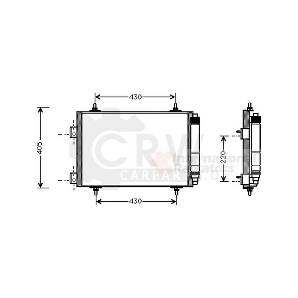 Kondensator Klimaanlage FüR Peugeot 307 Break 2.0 Hdi 135-image