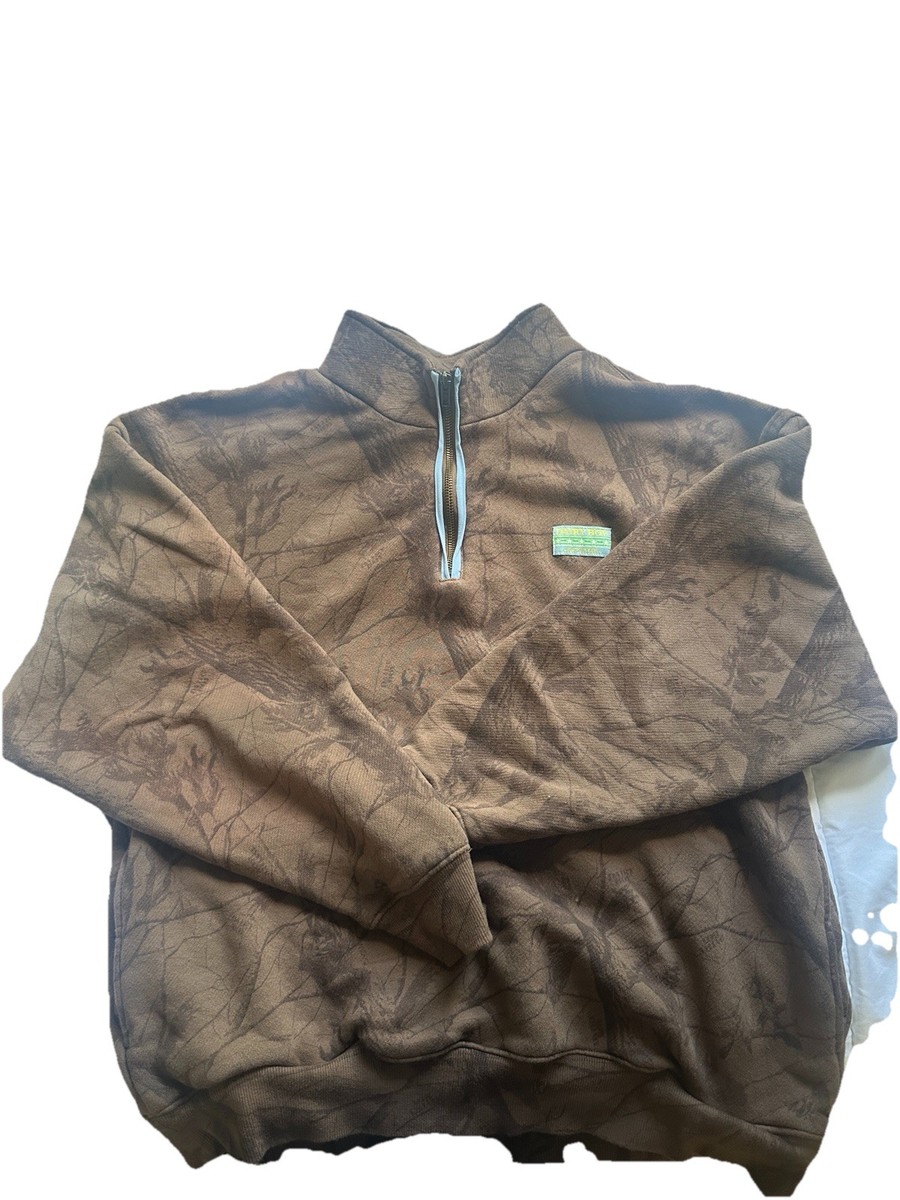 Dairy Boy Low Country Brown Camouflage Quarter Zip Mock Neck