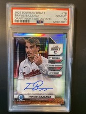 2024 Bowman Draft Travis Bazzana Draft Night Autographs /99 BDNA-TB - PSA 10!