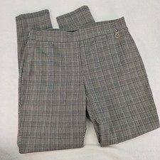 Tommy Hilfiger Wms 10 Rayon Blend Pants Pull-On Glen Plaid Checked NEW