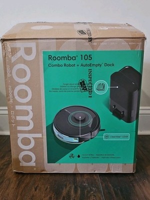 iRobot Roomba 105 Combo Vacuum & Mop + AutoEmpty Dock LiDAR Self-Empty