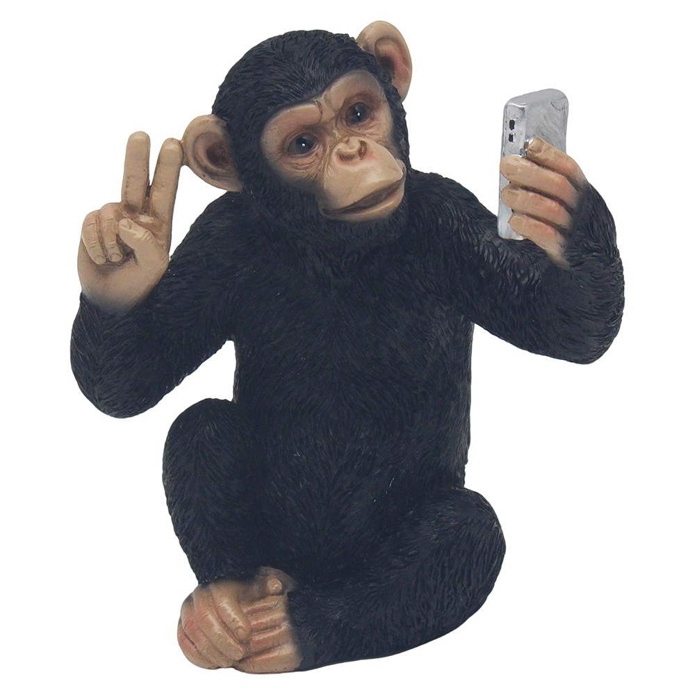 Cheeky Monkey Selfie Decor Gift Collectible Ornament Figurine Novelty Accessory