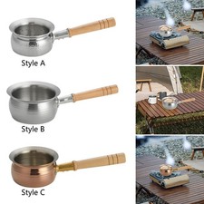 Nonstick Saucepan Pasta Pot Saucepan with Long Wood Handle for Home Teahouse