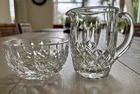 Waterford Crystal 6 oz Creamer and Open Sugar Bowl Made in Ireland - Vintage