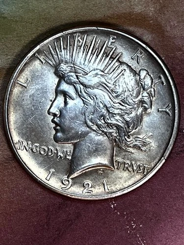 1921 P  PEACE DOLLAR  Beautiful  Rare HIGH RELIEF CH BU START AT GEM AU PRICE