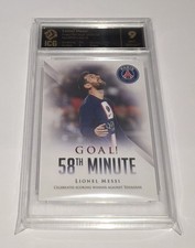 2023 Futera 58th Minute Goal Soccer Card Lionel Messi Ruby 02/10