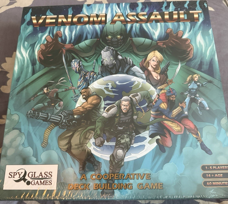 SpyGlass Games Venom Assault War Board Game Cooperative Deck Building 1-5