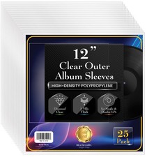 GOLD SEAL Vinyl Record Outer Sleeves for 12" LPs, 3 25 Pack, Diamond Clear