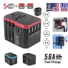 Fast Charger Global Universal Travel Power Adapter All-inOne EU/AU/ASIA/UK//US