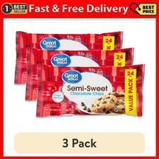 Semi-Sweet Chocolate Chips Bulk 24 Oz Resealable Bag Baking Supplies 3-Pack