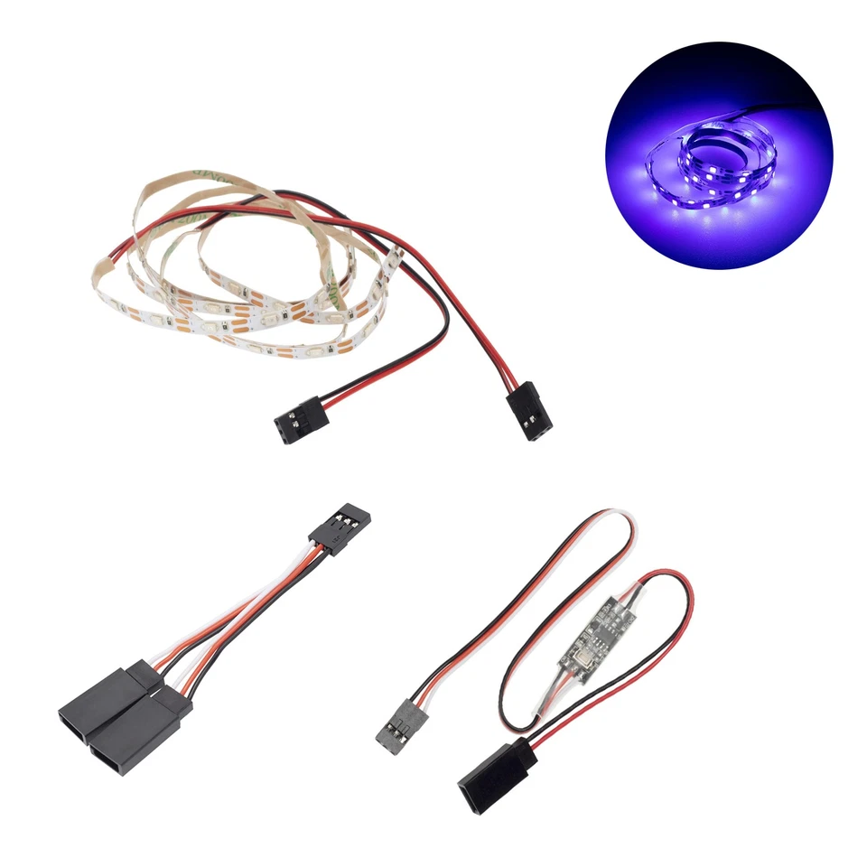 Kit de tira de luz LED de control remoto para avión de ala fija RC avión de ala voladora [ Foto 3 de 4