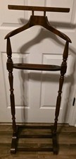 Vintage Butler Valet Gentleman's Suit Hanger Floor Stand Tie Watch Holder