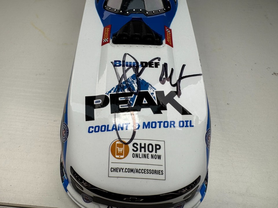 Auto World John Force Autograph Signed Auto Peak NHRA Chevy Camaro ...