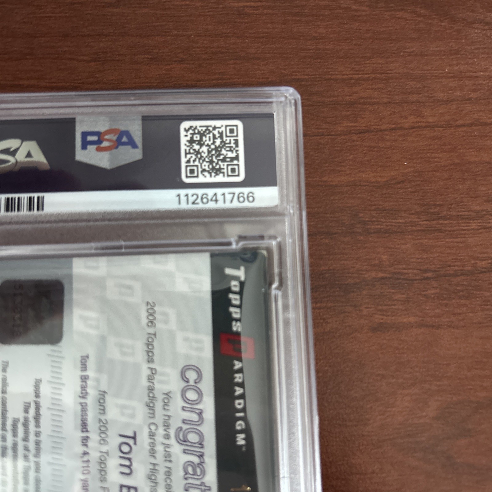 TOM BRADY PSA 2006 TOPPS PARADIGM TRIPLE JERSEY GOLD AUTO 16/25 Very Low POP view 6