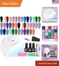 Vibrant 20 Colors Gel Nail Set with Top-Quality UV Lamp and Manicure Essentials